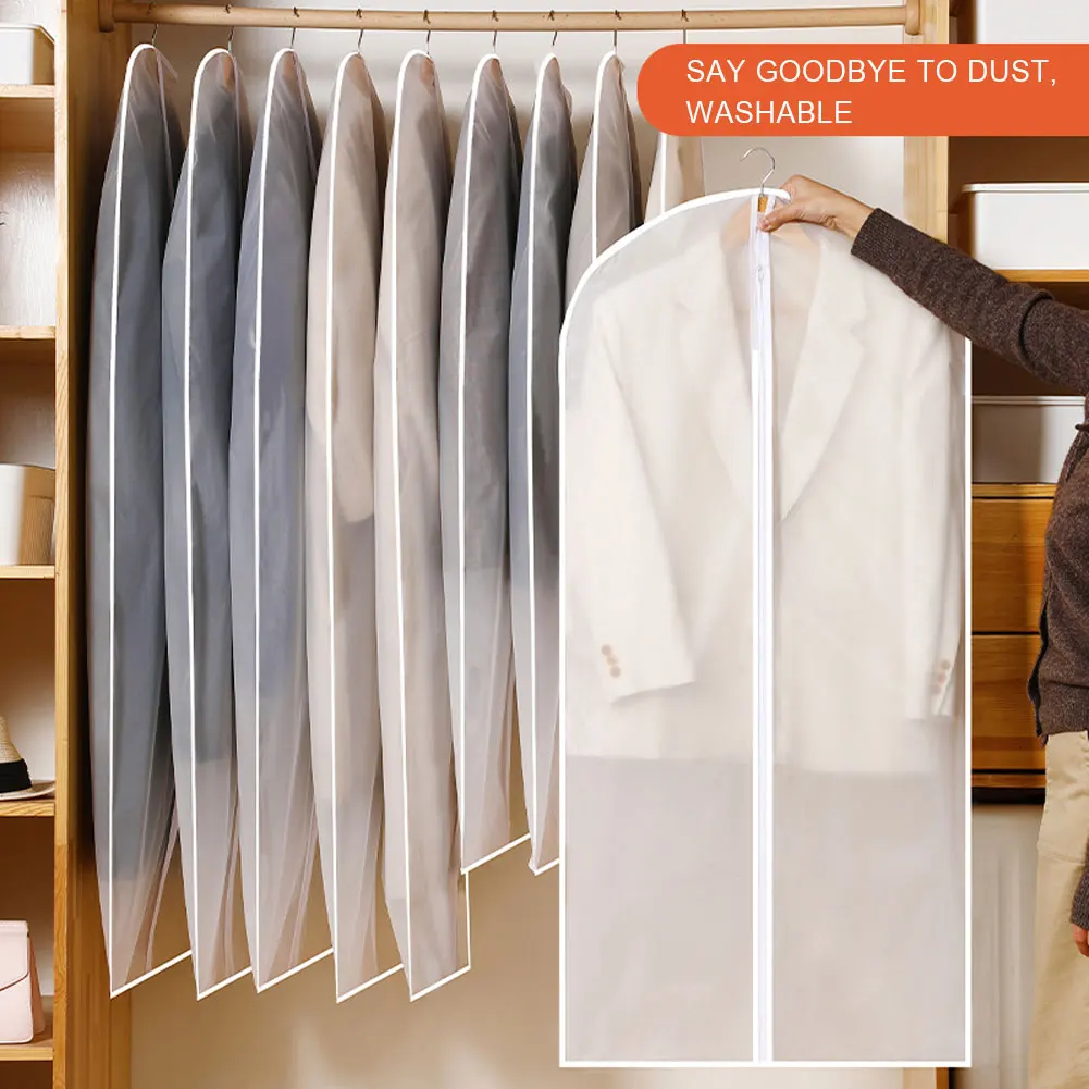 

Hanging Garment Bag Dustproof Clothes Covers Breathable Lightweight Suit Bags with Full Zipper for Clothes Storage Closet
