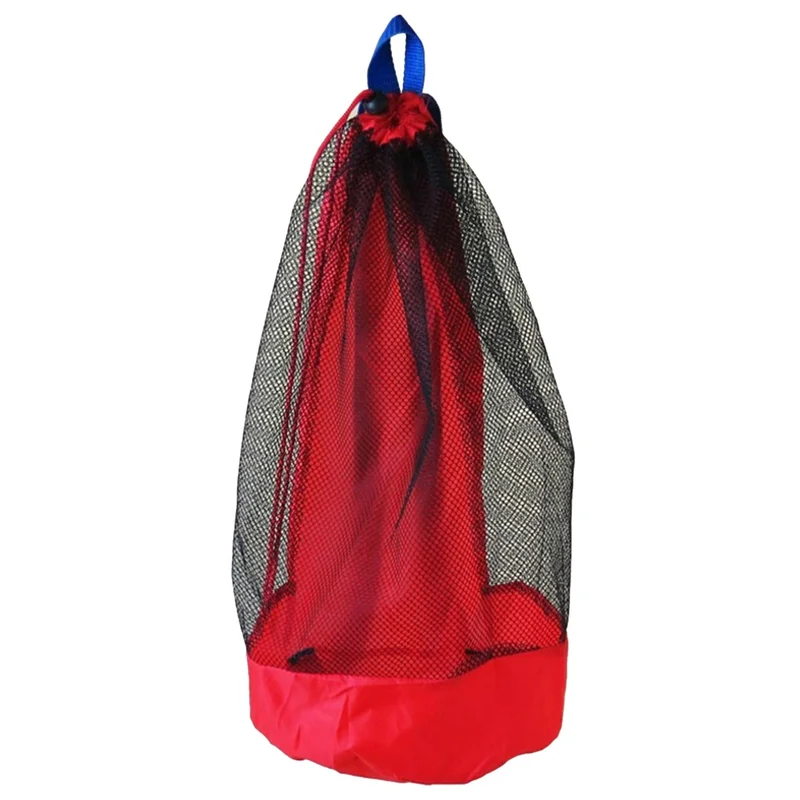 red Переносная сумка для плавания, Сетчатая Сумка для переноски, пляжные игрушки для бассейна, Сетчатая Сумка для хранения, органайзер для полотенец и одежды, сумка для плавания - Цвет: red
