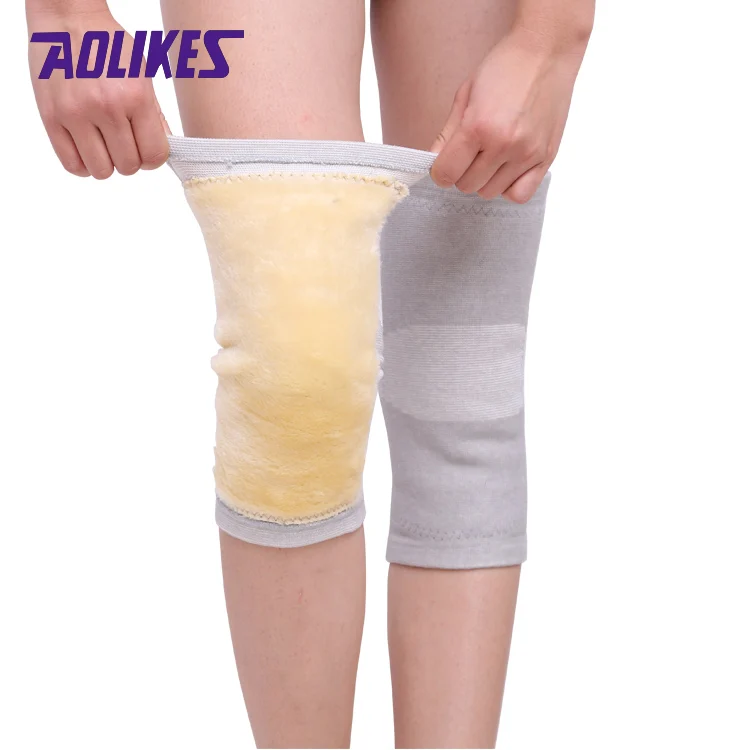 AOLIKES 1 пара анти-холодные наколенники плюс Золотой Бархат предотвращают артрит