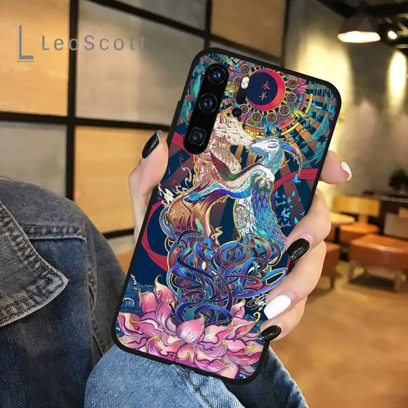 

Chinese zodiac signs dragon tiger dog snake Phone Case For Huawei honor Mate P 9 10 20 30 40 Pro 10i 7 8 a x Lite nova 5t