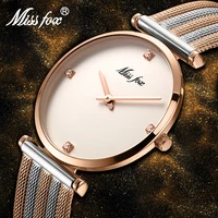 missfox women watches luxury brand rose bracelet quartz watch fashion mesh strap ladies watches elegant dress jewelry clock 2020