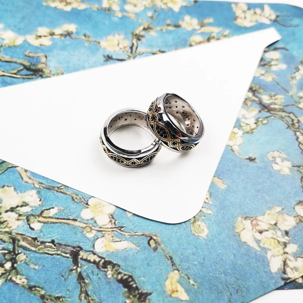 Женское и мужское кольцо в этническом стиле повседневное ювелирное изделие из