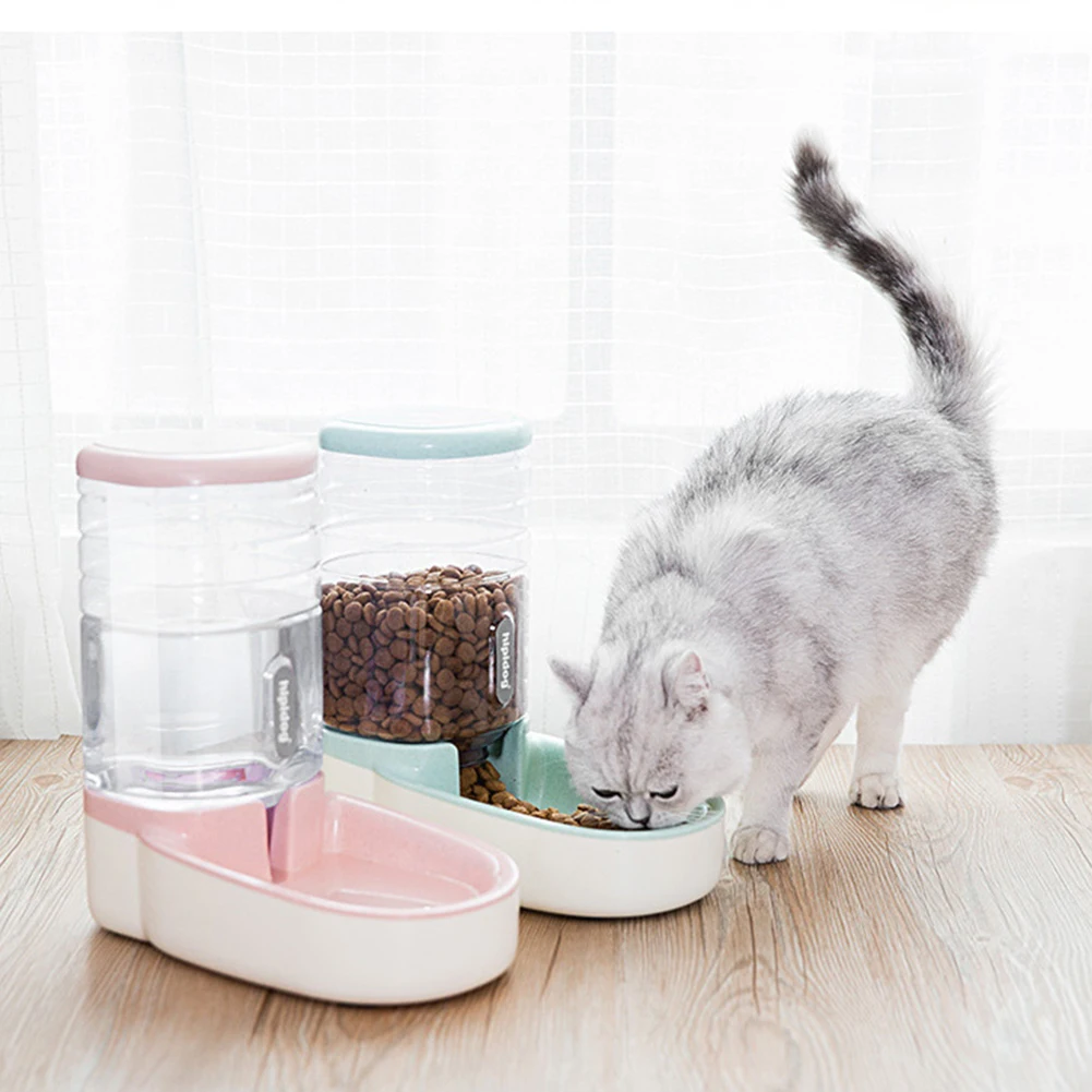 Автоматическая поилка для домашних животных дозатор еды портативный воды собак