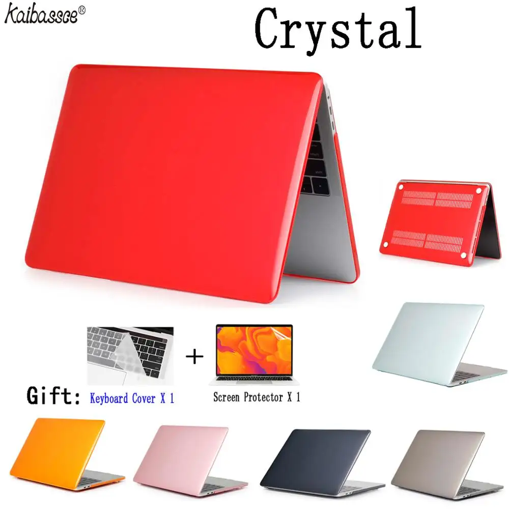 Прозрачный чехол для ноутбука MacBook Air 11 13 Pro 15 12 retina New Touch ID A1932 2018 Жесткий