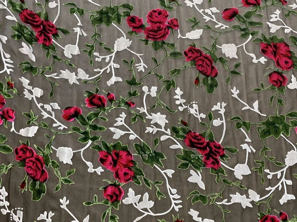 Флокированное платье, сделай сам, вискоза, бархат, ткань 115 см, ширина, cheongsam, ткань для свадебного платья, материал, ткань