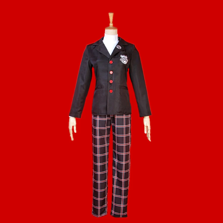 

Костюм для косплея аниме Persona 5, школьная форма Акира Курусу Рен Амамия, унисекс, комплект из пальто + Топа + брюк