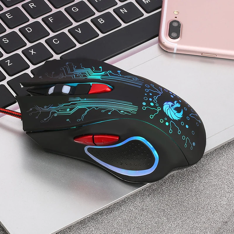 

2021 new 5500DPI 6 button USB LED optical wired gaming mouse PC laptop gamer