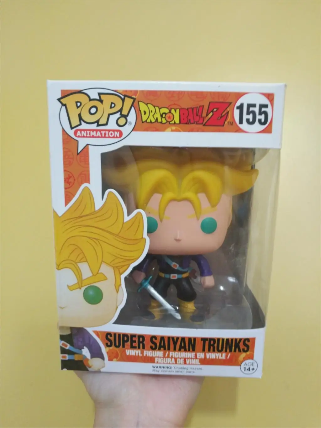 155 with box Funko Pop аниме Dragon Ball Z персонаж 10 см Милая виниловая Модель Куклы Фигурки игрушки - Цвет: 155 with box