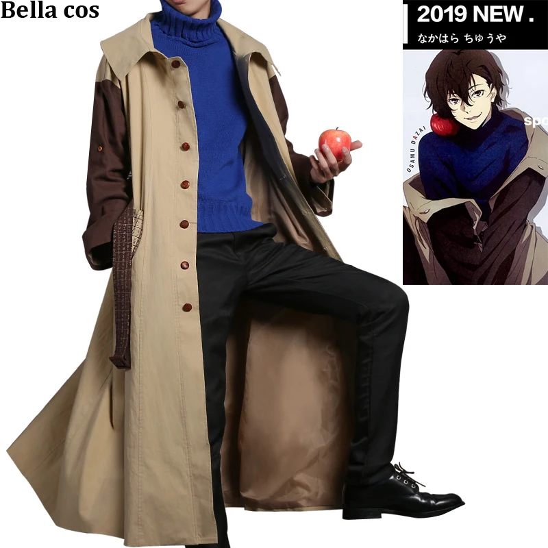 Bungo Stray Dogs Dazai Osamu cosplay costume magazine uniform daily wear suit Anime clothes Coat sweater pants outfits cos