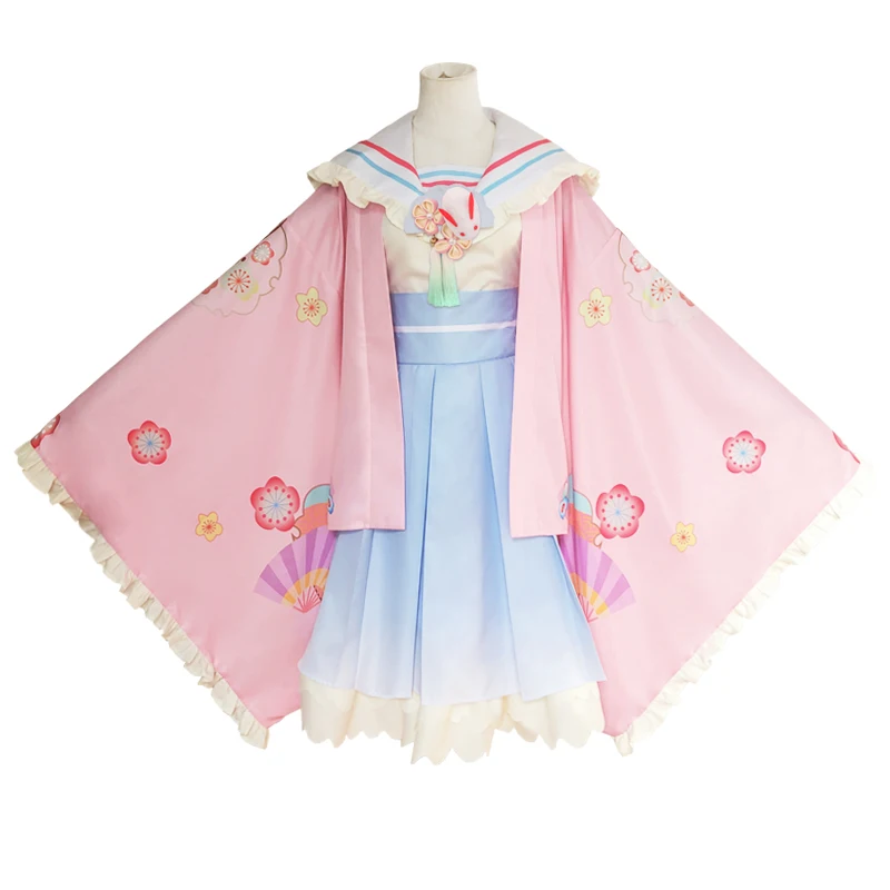 

Anime Toilet-Bound Hanako-kun Hanako Kun Yugi Yashiro Nene Japanese Kimono Lolita Dress Cosplay Costume Halloween Costumes