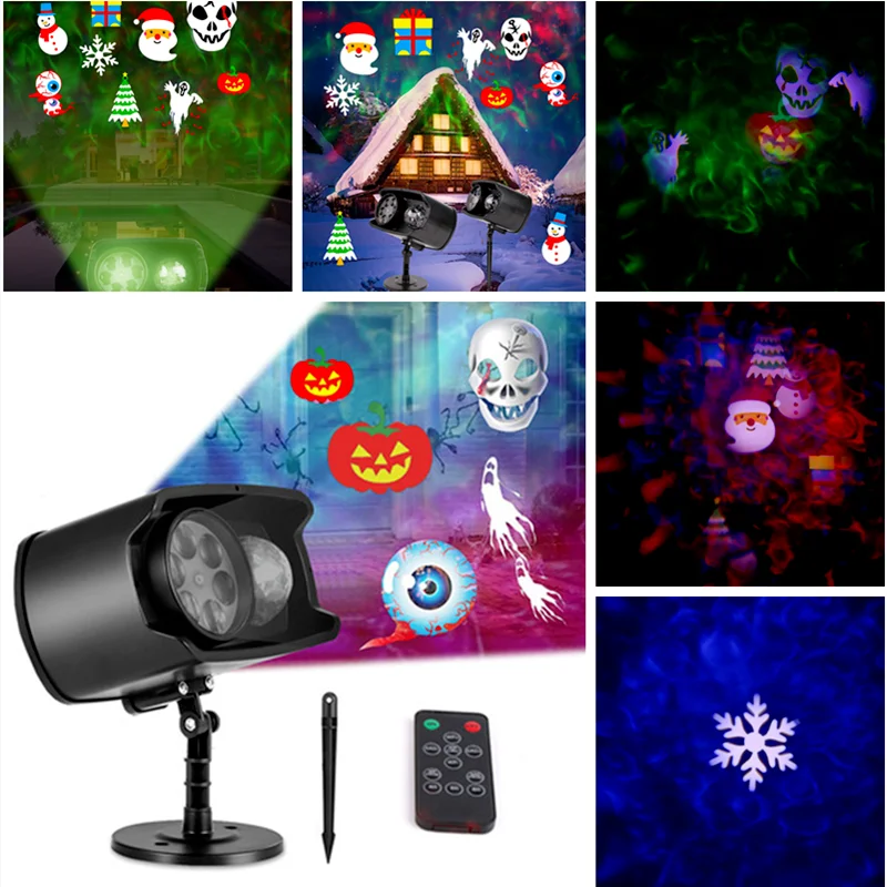 

2 In1 Christmas Outdoor Snowflake Projector Lights Fairy Lights Halloween Decorations Christmas Lights Decoration Navidad Noel
