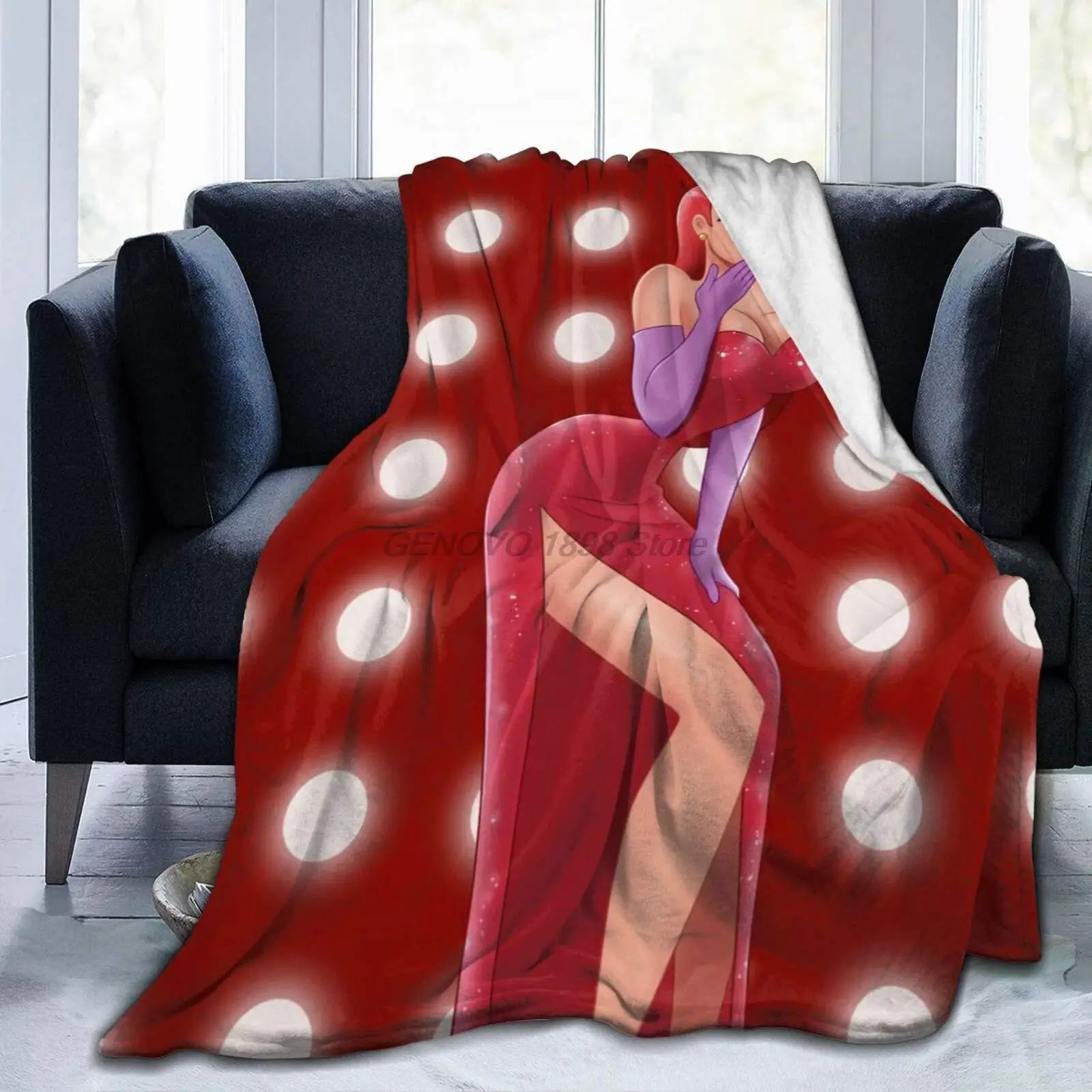 

Jessica Rabbit Ultra-Soft Micro Fleece Air Conditioning Blanket for Couch/Living Room for Adults Or Kids