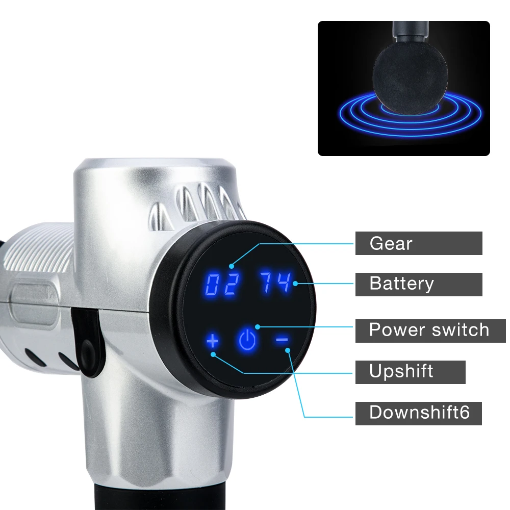 3300об/мин Электрический мышечный массажер стимулятор фасции массажный пистолет