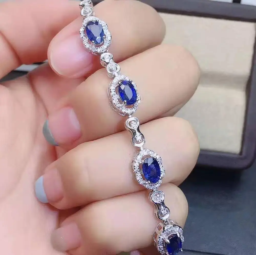 Комплект из кольца и серёг с натуральным сапфиром|Ювелирные наборы| |