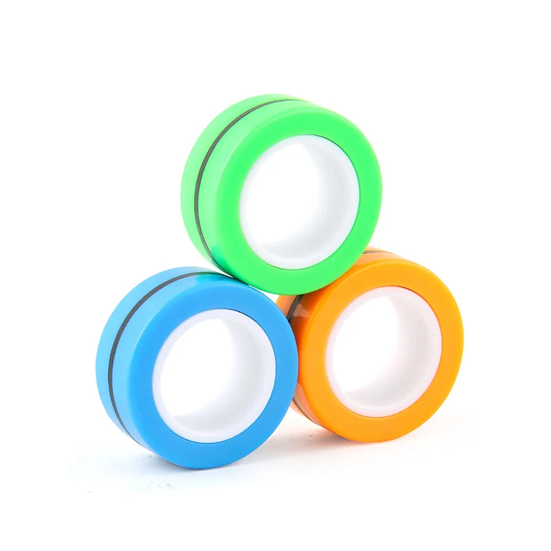 

Fidget Toy Magnetic Rings AntiStress Magic RingTool Finger Spinner Bracelet Kids Adults Hand EDC ADHD Decompression Toy