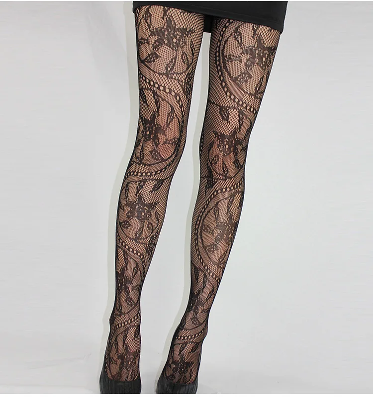

Tattooing Tattoo Totem Tornado Stockings Retro Vintage Lace Hollow Fishnet Long Fishnet Socks Villa Woman Hostess Sultry Snake