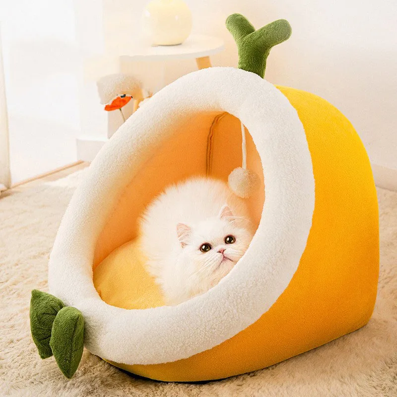 

NEW Portable Rabbit Design Cat House with A Hole Warm Soft Pet Beds Tent Removable Washable Cats Nest Litter Puppy Kennel