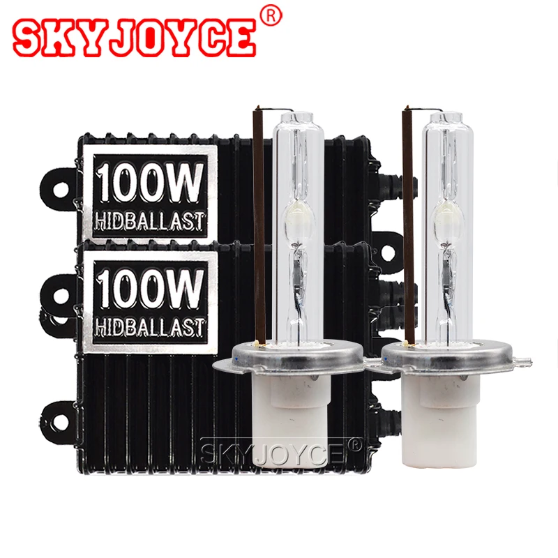SKYJOYCE полный комплект AC 12V 100W HID Slim Ballast Kit Xenon H3 H1 H7 H11 9005 9006 D2H Сменная Лампа