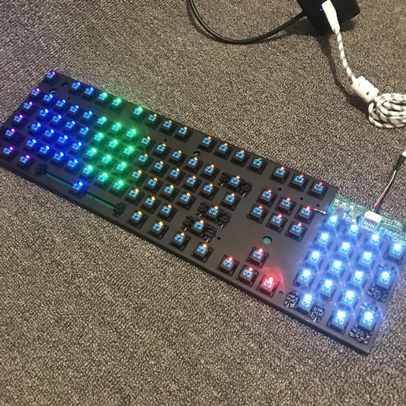 Новый заказной DIY механическая клавиатура пластина спутниковая ось 104 ключ PCB
