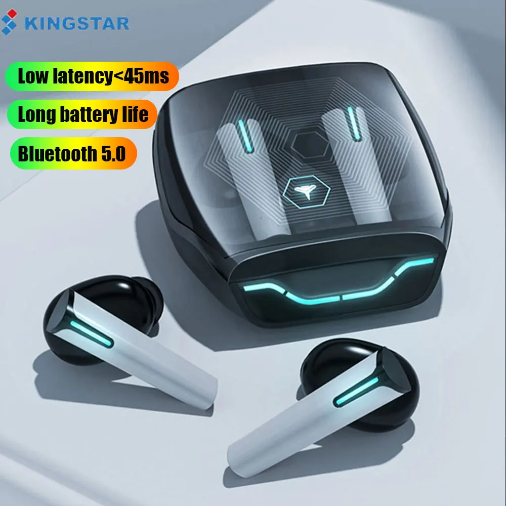 

Игровые Bluetooth-наушники KINGSTAR, беспроводные наушники с микрофоном и шумоподавлением, Спортивная гарнитура с низкой задержкой, наушники для ге...