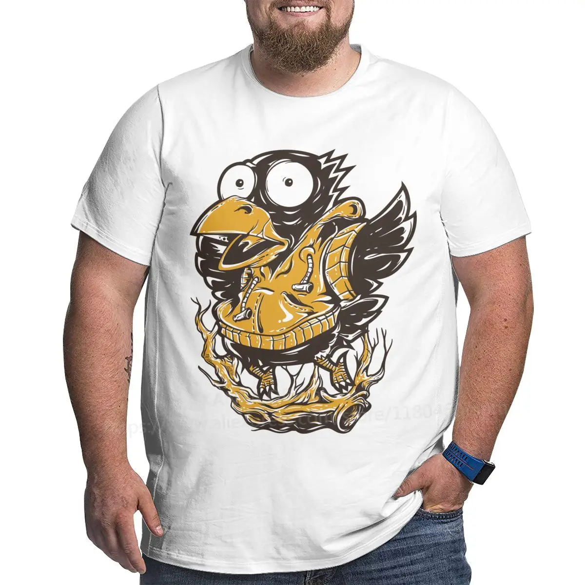 

Kanpa Brand 2020 Summer Custom Funny Birdie T Shirts for Big Men Pattern Men Workout Tops White T-Shirt XL
