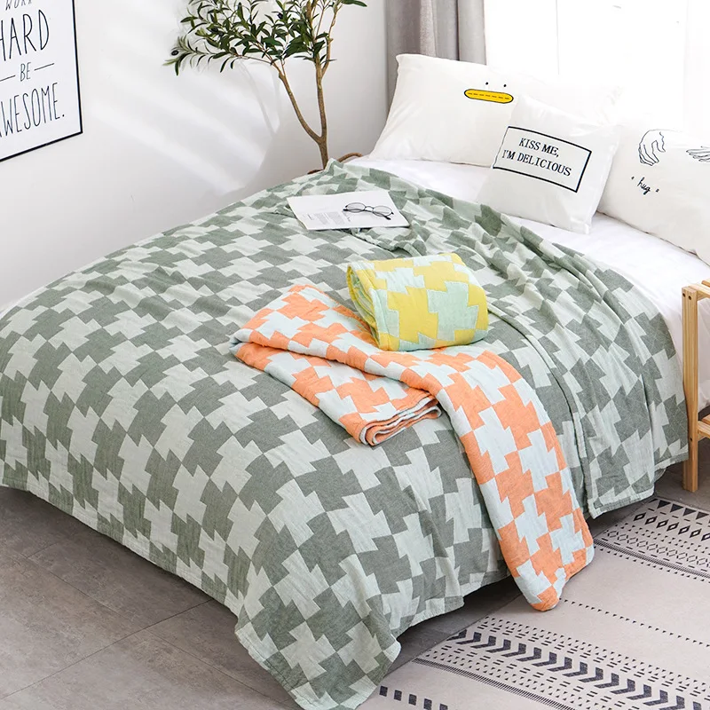 Aggcual в виде геометрических фигур 100% хлопок плед японская летняя