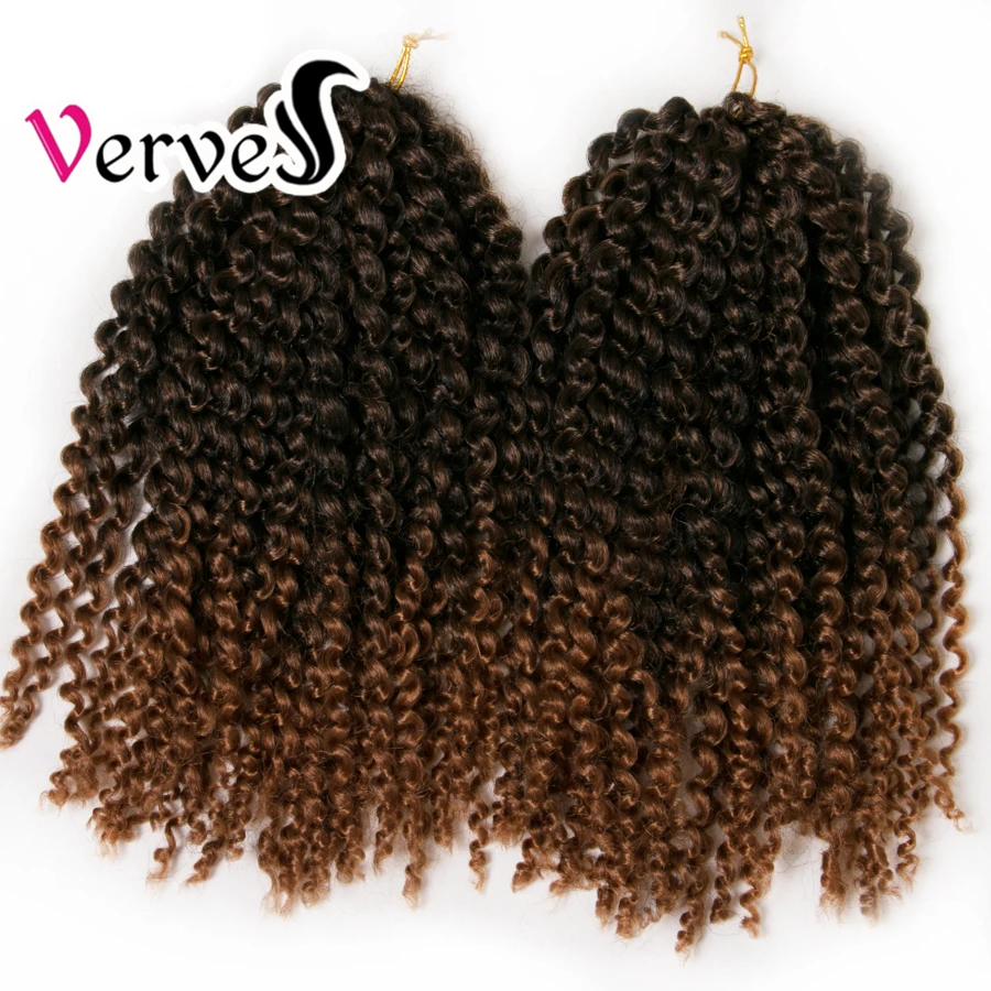 VERVES вязаные крючком волосы 60 г/упак. синтетические 12 дюймов вьющиеся косы Омбре