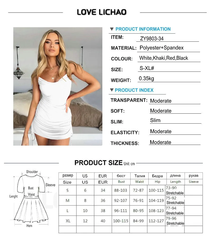 

White Dress Summer 2021 New Sexy Strap Backless Women Dress Black Beach Dress Sleeveless Short Dress Women Bodycon Dress