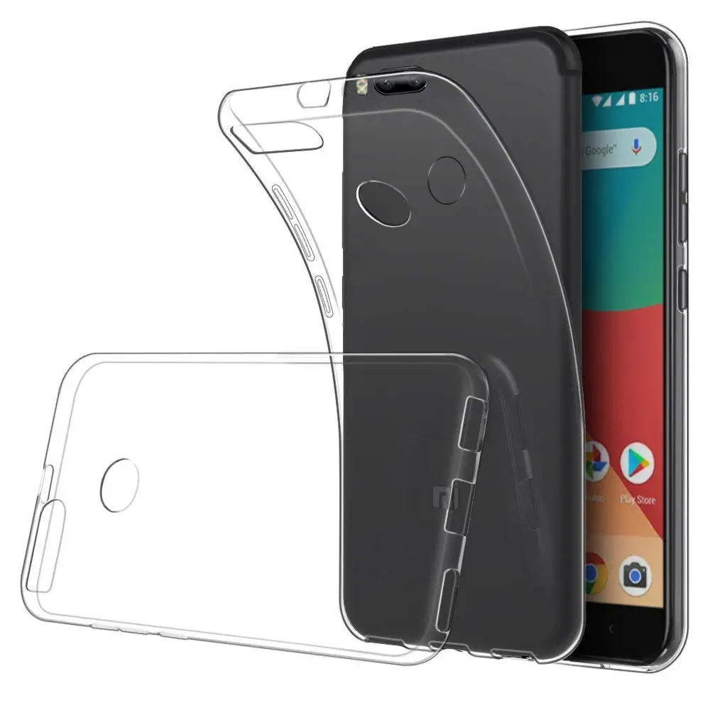 Прозрачный силиконовый чехол Чехлы для Xiaomi Mi A1 5X Мягкий ТПУ мобильный телефон