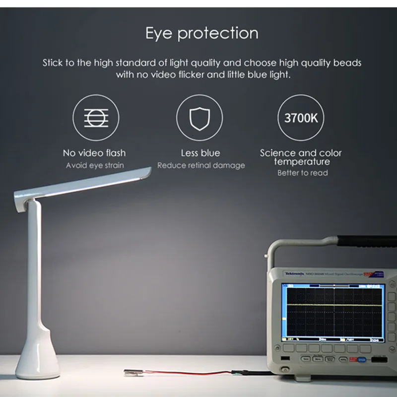 Складная маленькая настольная лампа 40 часов 3 Регулируемая для защиты