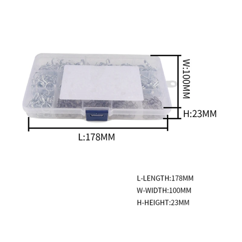 150 шт. стальной пружинный хомут для шланга и 4 шт. клапан-проверка 3/8 дюйма 10 мм ABS вставка.