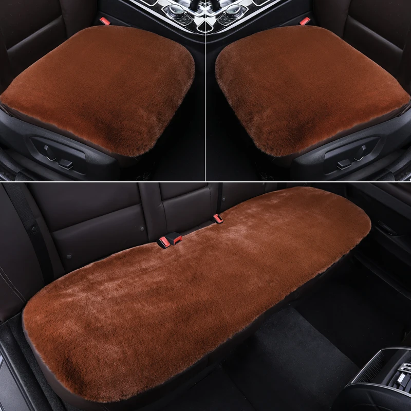 買取 冬暖かいユニバーサル毛皮クッションプロテクターフロントリア自動車カバーパッドオートインテリアアクセサリーマット椅子