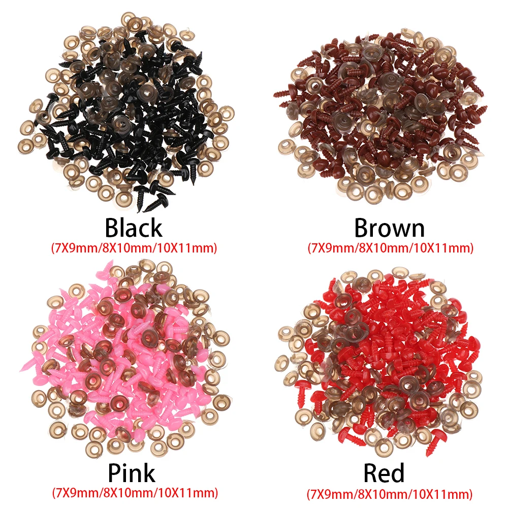 

100pcs Crafts Plastic Triangle Noses for Dolls Toys Bear DIY Safety Nose Buttons Doll Toy Accessories Safety Parts