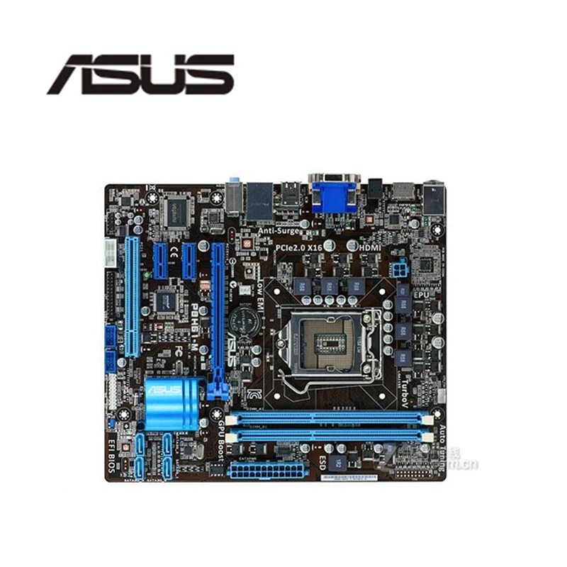 Для ASUS P8H61 M материнская плата для настольного компьютера LGA 1155 DDR3 Intel H61 SATA II