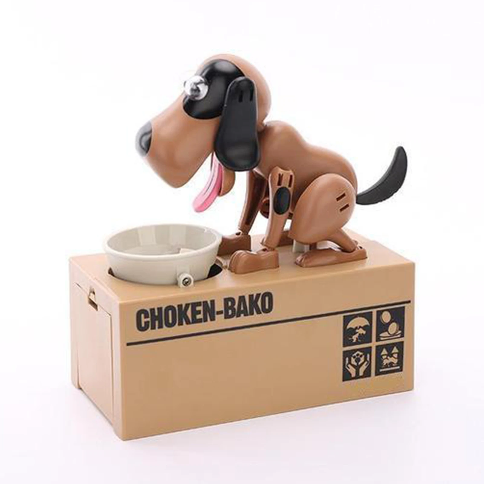 

Little Dog Puggy Bank Battery Powered Robotic Coin Munching Toy Money Box Saving Money Coin Bank for Kids L9