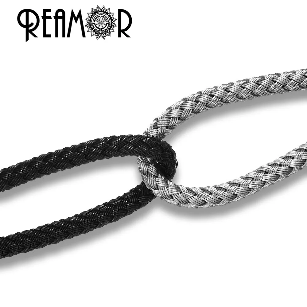Стальной трос REAMOR черные/Серебристые шнуры из нержавеющей стали для