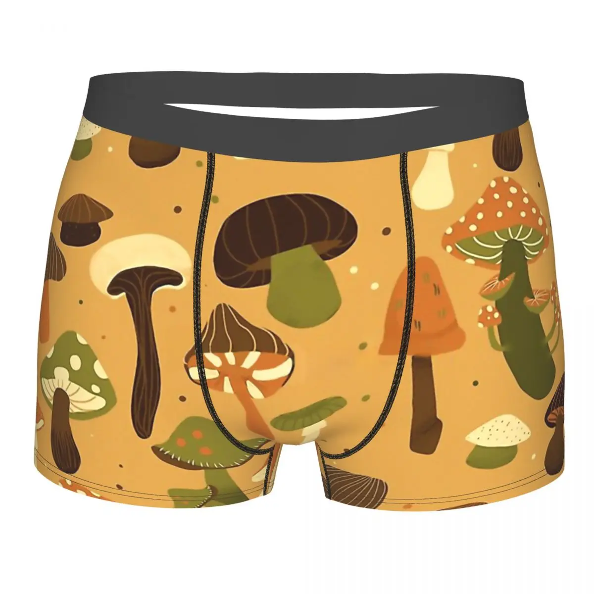 

cottagecore Aesthetic Visual Autumn Mushrooms Underpants Homme Panties Male Underwear Print Couple Sexy Set Calecon