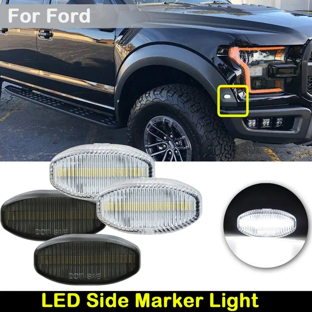 Для Ford F150 SVT Raptor 2010-2014 прозрачные или дымчатые линзы автомобильные передние белые