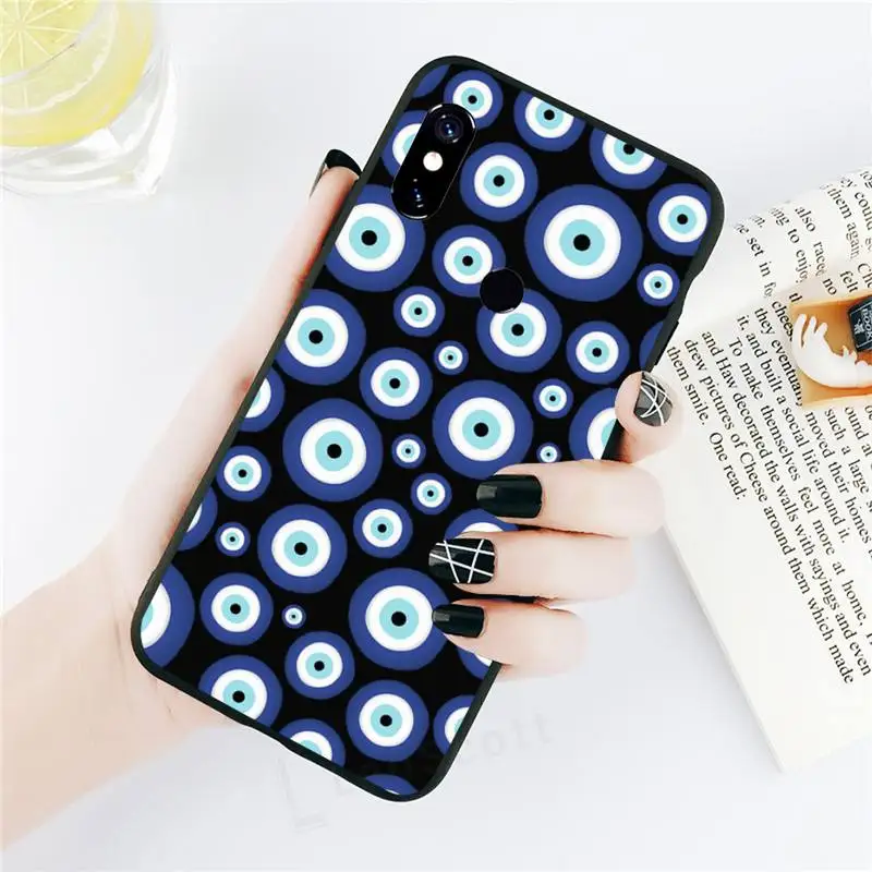 

Demon Blue Eye black art Phone Case For Xiaomi Redmi note 7 8 9 t k30 max3 9 s 10 pro lite