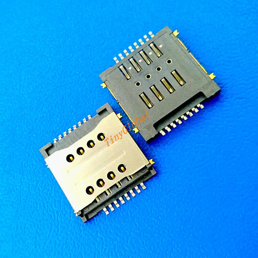 

Сменный разъем Coopart Dual 8P для считывания SIM-карт, 5 шт./лот, для Huawei Y320 G7300 T00 Y325 y518 g600 g7300, высокое качество
