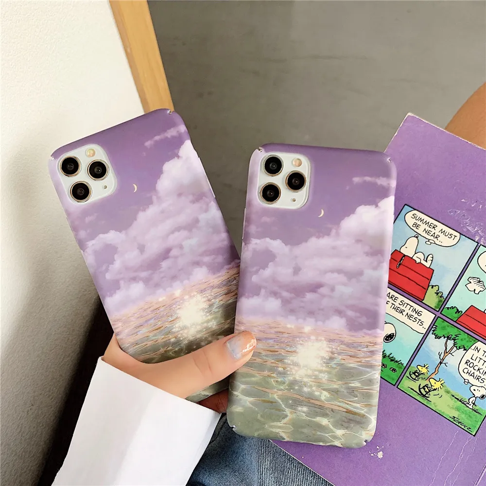 Чехол для телефона Lovely Sky Cloud Moon Xiaomi 6x8 9 Se 10 Lite CC9 Жесткий пластиковый Redmi Note7 8 K20 K30 Pro