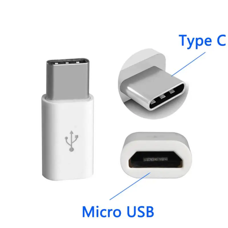 Мини Портативный USB 3 1 Micro To USB-C Type-C адаптер для передачи данных конвертер Xiaomi Huawei