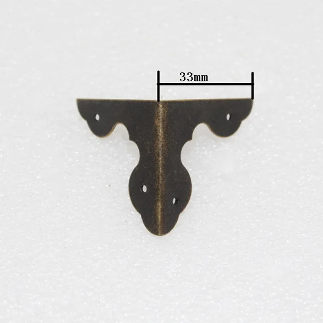 8 шт 33 мм бронзовый тон треугольный угол деревянная коробка углы мебель протектор