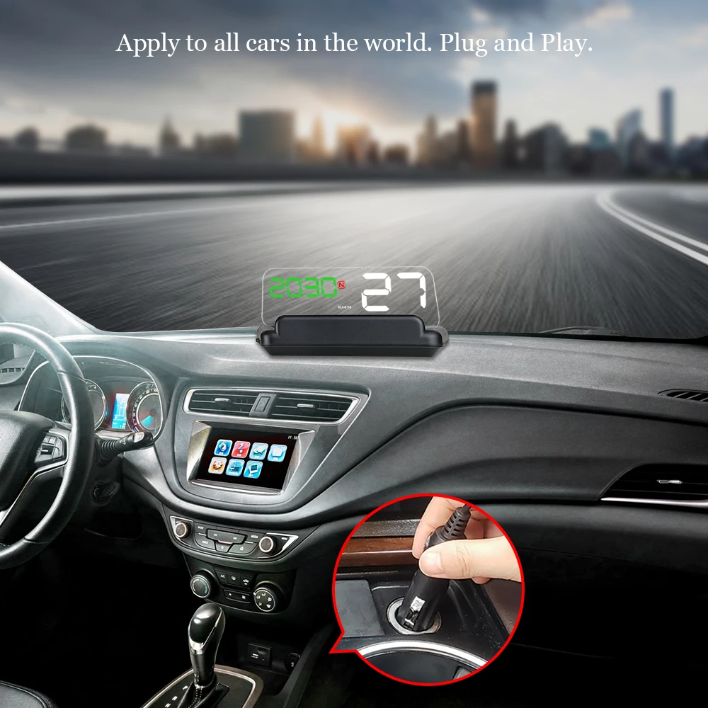 GPS Car Display HUD Speedometer Speed Projector Digital Windshield T900 Gauge Diagnostic Tool | Автомобили и мотоциклы