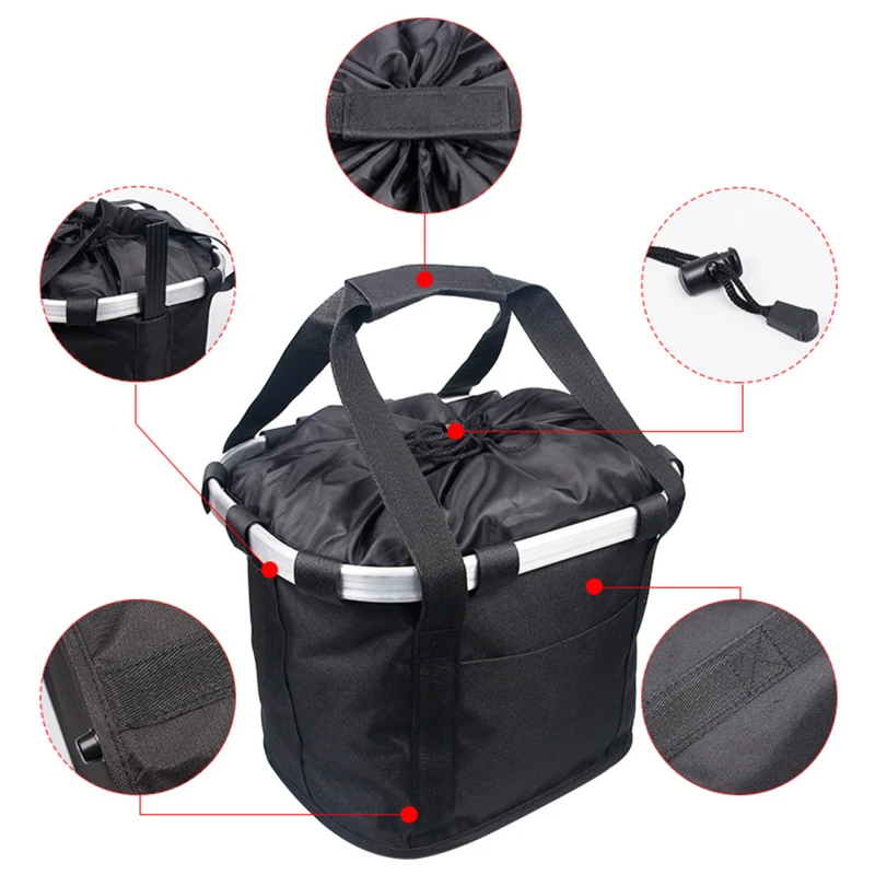

Bicycle Basket Handlebar Pannier Cycling Carryings Holder Bike Riding Pouch Cycle Biking Front Baggage Bag