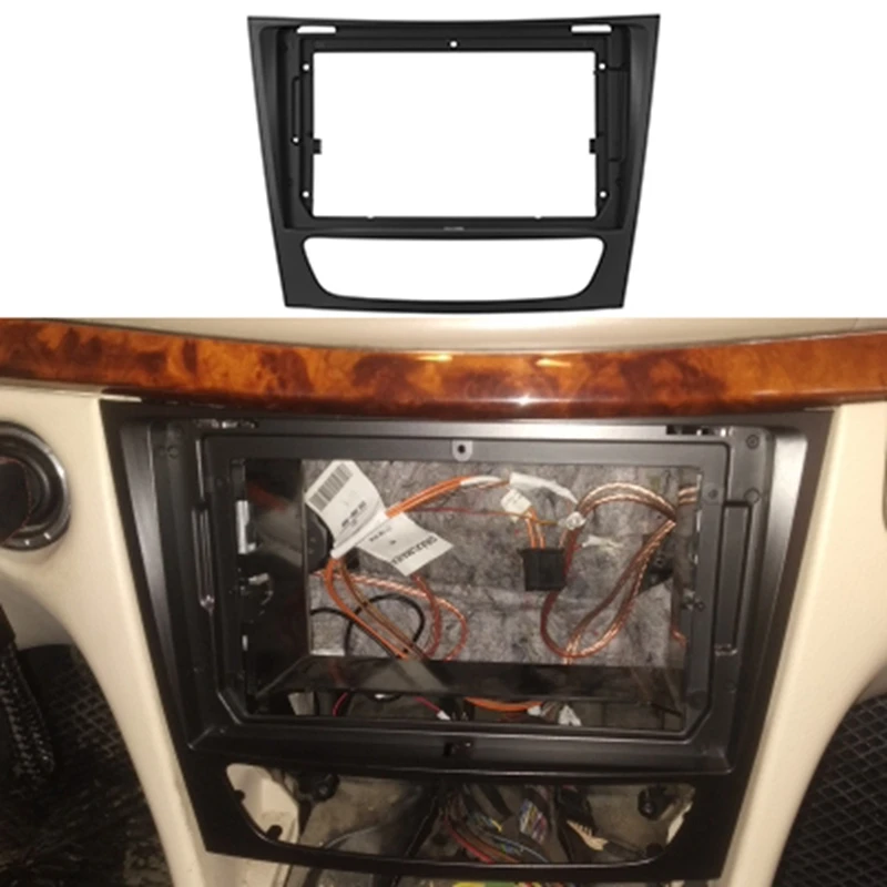 1/2Din Автомобильная CD DVD рамка аудио адаптер приборная панель 9 дюймов для BENZ E Class W211