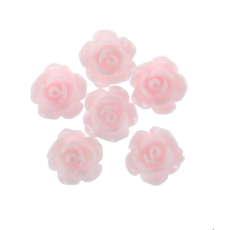 20Pcs 3D Pink Little Rose Flower with Rhinestones Nail Art Decoration 10 x Design Sticker | Красота и здоровье