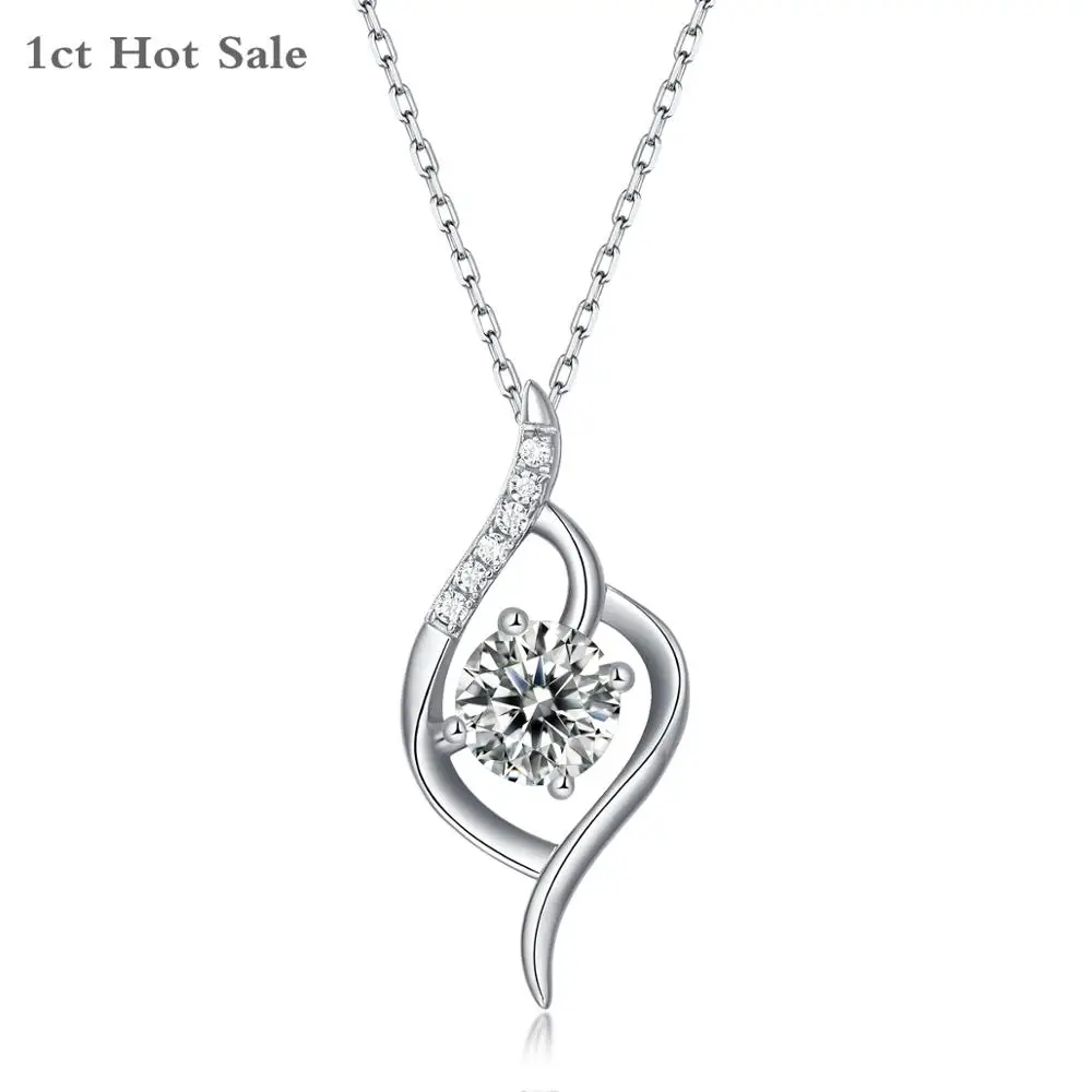 

Moissanite D цветное ожерелье VVS11ct настоящий натуральный алмаз тест прошел хорошее ювелирное свадебное Помолвочное ожерелье для женщин и девуше...