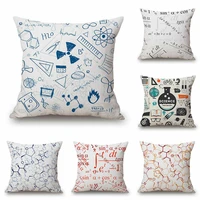 mathematical formula cushion cover cotton linen throw pillow case home car sofa decor