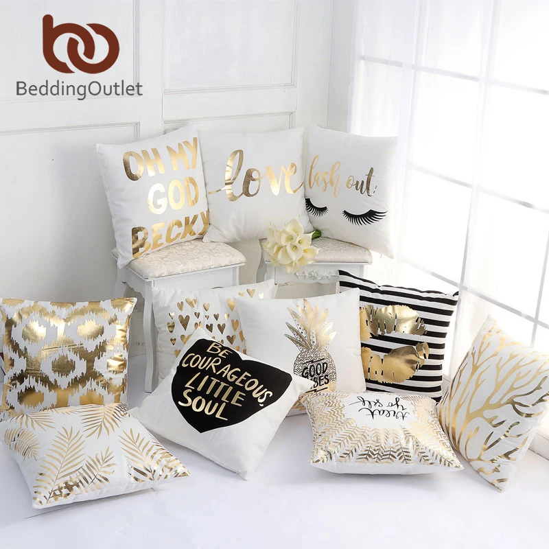 Постельные принадлежности бронзирующий Рождественский Чехол на подушку